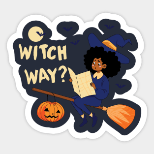 Witch Way Sticker